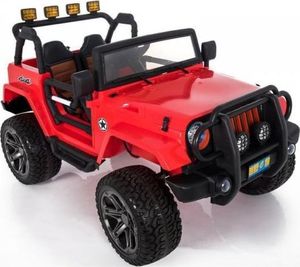 Import SUPER-TOYS MEGA JEEP 4X4 Z REDUKTOREM NAPĘDU EXCLUSIVE, WOLNY START,MIĘKKIE KOŁA, 2x12V 10 Ah/WXE1688 1