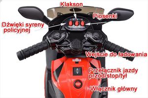 Import SUPER-TOYS MOTOR ŚCIGACZ POWER168 - PIERWSZY MOTOREK DLA DZIECKA, ŚWIECĄCE KOŁA, /X168 11