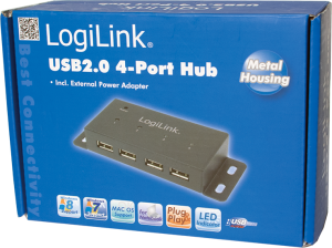 HUB USB LogiLink 4x USB-A 2.0 (UA0141A) 2