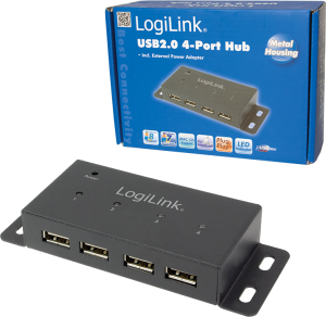 HUB USB LogiLink 4x USB-A 2.0 (UA0141A) 3