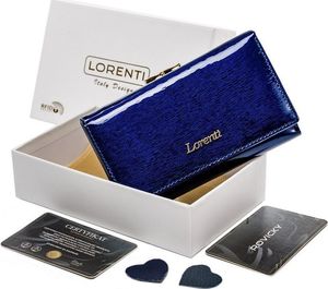 Lorenti Efektowny, lakierowany portfel damski ze skóry naturalnej Lorenti 1