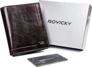Rovicky Rozbudowany, klasyczny portfel męski z naturalnej skóry z technologią RFID - Rovicky 1