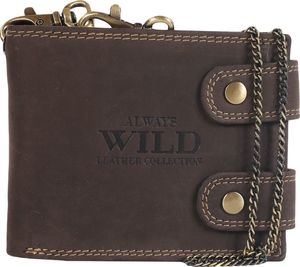 Always Wild Portfel męski skórzany z łańcuchem i z RFID Always Wild 2