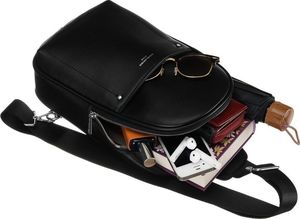 David Jones Oryginalny miejski plecaczek na jedno ramię ze skóry ekologicznej - David Jones 7