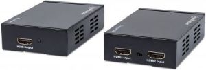 Manhattan HDMI over Ethernet Extender Kit HDMI Signal Extender 1080p up to 50 m 164 ft. single Cat6 Cable (207393) 1
