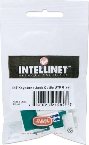 Intellinet Network Solutions Moduł Keystone RJ45 UTP Cat5e Zielony Punch-Down (210997) 3