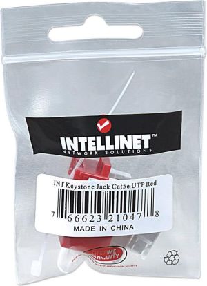 Intellinet Network Solutions Moduł keystone Cat.5e, UTP, RJ45, zaciskany, czerwony (210478) 2