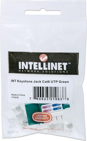 Intellinet Network Solutions MODUŁ KEYSTONE RJ45 UTP CAT6 ZIELONY (210638) 2
