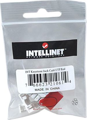 Intellinet Network Solutions MODUŁ KEYSTONE RJ45 UTP CAT6 CZERWONY (210614) 2