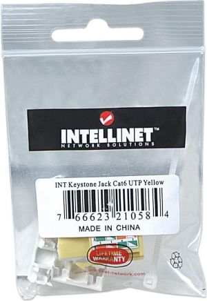 Intellinet Network Solutions MODUŁ KEYSTONE RJ45 UTP CAT6 ŻÓŁTY (210584) 2