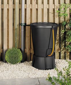 Keter Zbiornik na deszczówkę Indigo Water Butt + Podstawa 200 l grafit CRV222252 2