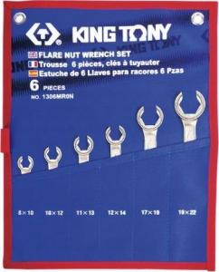 King Tony Zestaw Kluczy Do Przewodów Hamulcowych 6cz. 8 - 22mm, Etui Kt1306mrn 1