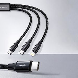 Kabel USB Baseus USB-C - USB-C + microUSB + Lightning 1.5 m Zielony (1573-74475_20220301153445) 12