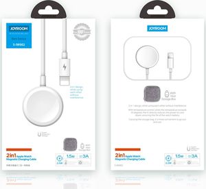 Ładowarka Joyroom Joyroom 2W1 Bezprzewodowa Ładowarka Qi Do Apple Watch / Kabel Usb - Lightning 1,5 M Biały (S-Iw002S) 5