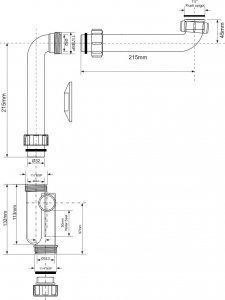 Syfon McAlpine syfon do umywalki biały HC13SPS-X32PF 3