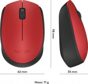 Mysz Logitech M171 czerwony (910-004641) 9