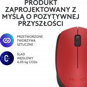 Mysz Logitech M171 czerwony (910-004641) 10