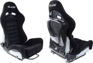 SLIDE_D Fotel sportowy SLIDE X3 zamsz Black S 1