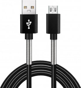 Kabel USB AMiO USB-A - microUSB 1 m Czarny (AMI-01431) 1