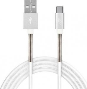 Kabel USB AMiO USB-A - microUSB 1.2 m Biały (AMI-01433) 1