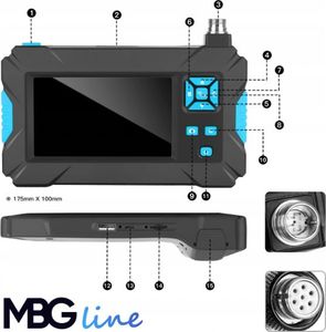 Luxury Kamera inspekcyjna endoskop 10M 9LED 2xFULL HD 9