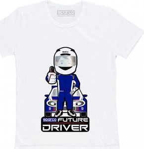 Sparco Koszulka T-shirt dziecięca Future Driver Sparco biała 104 cm (dzieci) 1