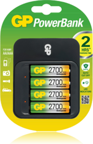 Ładowarka GP uniwersalna PB550 4xAA/AAA Akumulatory w zestawie 4x 270AAHC (PB550 GS270CA-UC4, 1 blister) 1