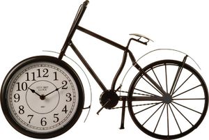 Atmosphera Czarny zegar stołowy vintage w kształcie roweru 1