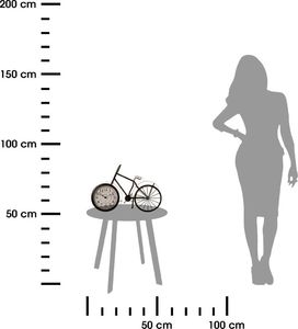 Atmosphera Czarny zegar stołowy vintage w kształcie roweru 3