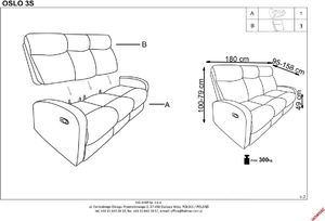 Halmar Sofa OSLO 3S ciemno szara 11