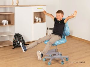 Krzesło biurowe Unique Betty Niebieskie 4