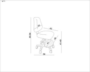 Krzesło biurowe Unique Betty Niebieskie 5