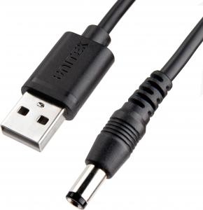 Kabel USB Unitek USB-A - DC 5.5 mm 1.5 m Czarny (Y-C4046BK) 1