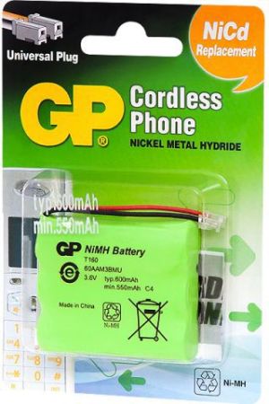 Bateria GP Akumulator do telefonów bezprzewodowych T160 AA NiMH 600mAh 1szt. (T160-U1) 1