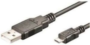 Kabel USB Mcab USB-A - microUSB 1 m Czarny (7001301) 1