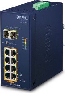 Switch Planet PLANET Industrial 8-Port GE 802.3at PoE + 2 100/1000X SFP 1