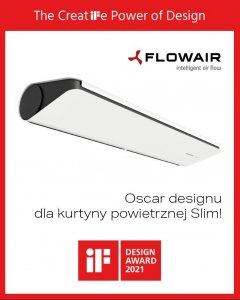 Flowair SLIM E-150 KURTYNA DRZW.ELE.1,5M 9KW BIA 1