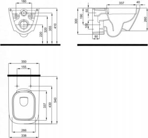 Miska WC Koło MODO PURE MIS.WISZ.KRÓTKA RIMFREE REFLEX 4