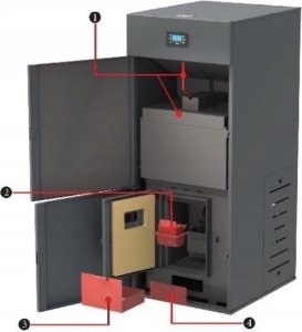 Ferroli BIOPELLET PRO18 KOC PELET, PŁASZCZ WOD 25