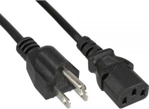 Kabel zasilający InLine USA do IEC C13, 1.8m (16652U) 1