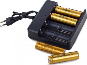 Ładowarka ŁADOWARKA + 4 AKUMULATORY OGNIWA BATERIE 18650 HQ 3