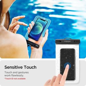 Spigen Uniwersalne wodoszczelne etui Spigen A601 Universal Waterproof Case Crystal Clear [2 PACK] 4