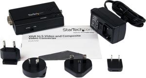 Adapter AV StarTech Composite Video - S-Video - D-Sub (VGA) czarny (VGA2VID) 5