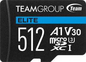 Karta TeamGroup Elite MicroSDXC 512 GB Class 10 UHS-I/U3 A1 V30 (TEAUSDX512GIV30A103) 1