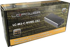 Kieszeń LC-Power M.2 PCIe NVMe - USB-C 3.2 Gen 2x2 (LC-M2-C-NVME-2X2) 10