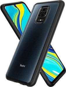 Spigen Etui Spigen Ultra Hybrid do Xiaomi Redmi Note 9S/ Pro/ Max Matte Black + Szkło Alogy FG 2