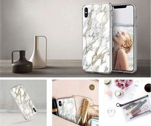 Spigen Etui Spigen Ciel do Apple iPhone XS Max Cecile Glossy Marble + Szkło 3