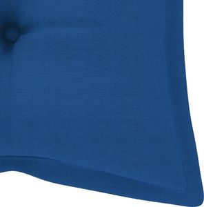 vidaXL Składana ławka ogrodowa z poduszką, 118 cm, bambusowa 6