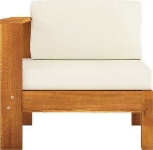 vidaXL 3-osobowa sofa ogrodowa z kremowymi poduszkami, drewno akacjowe 3