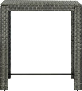 vidaXL 7-cz. zestaw mebli barowych z poduszkami rattan PE szary 7